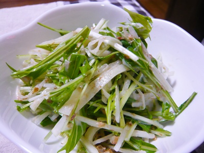 大根と水菜のおかかサラダ.JPG